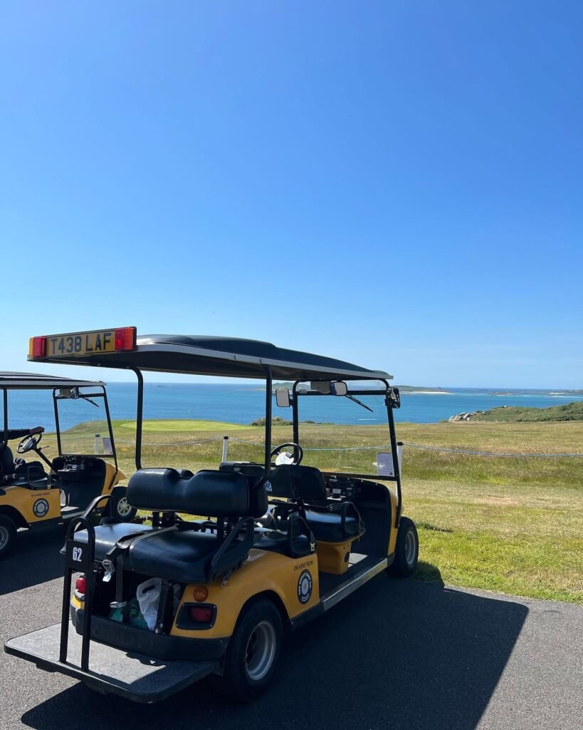 Picture of an Electric cart from Scilly Carts on St. Mary's, Isles of Scilly.